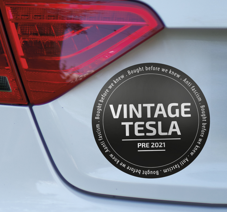 Starodobna tesla nalepka za avto - TenStickers