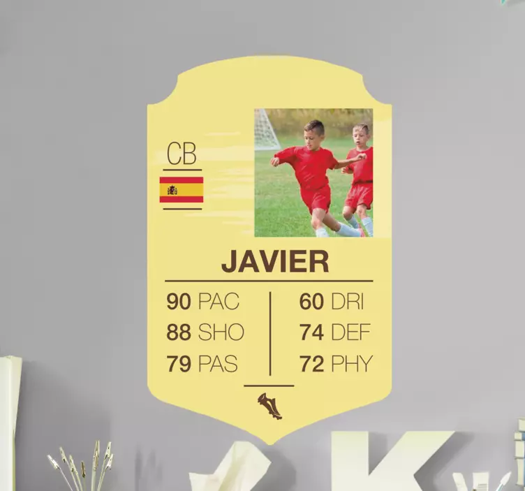 Statistika igralcev po meri nogometna nalepka - TenStickers