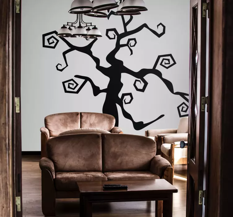 Nalepka burtonskega drevesa za noč čarovnic - TenStickers