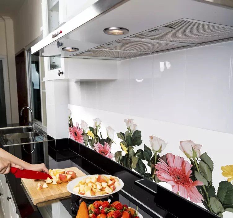 Stenska nalepka rože za kuhinjo - TenStickers