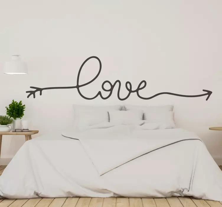 Ljubezen besedilo nalepka z lastno barvo - TenStickers