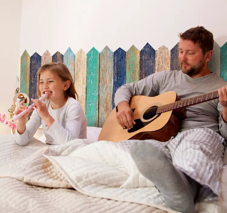 Nalepka za steno iz lesene ograje - TenStickers