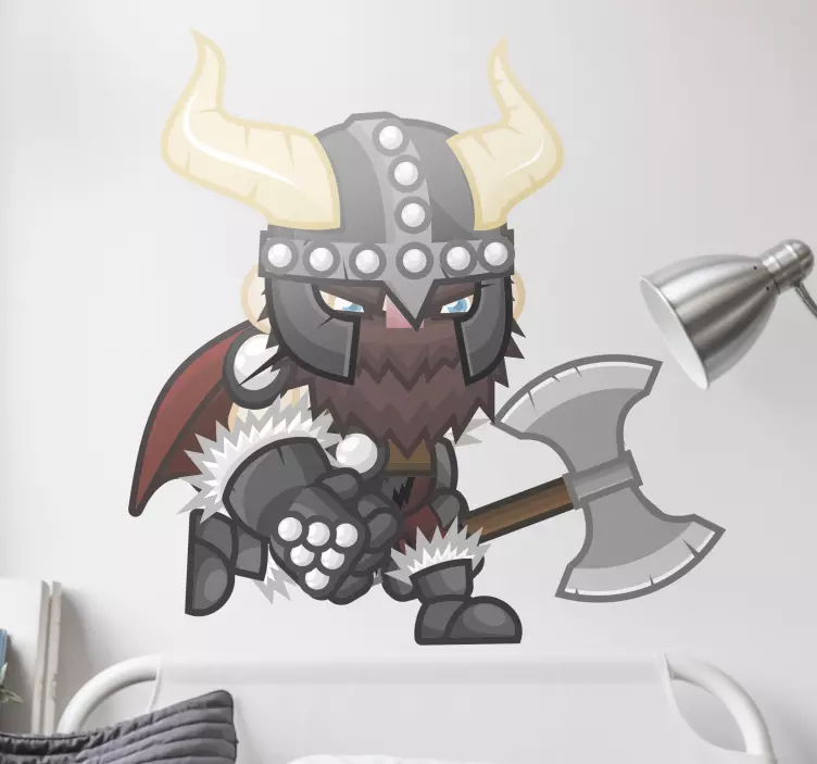 Viking tekaški ščit in nalepka z mečem - TenStickers