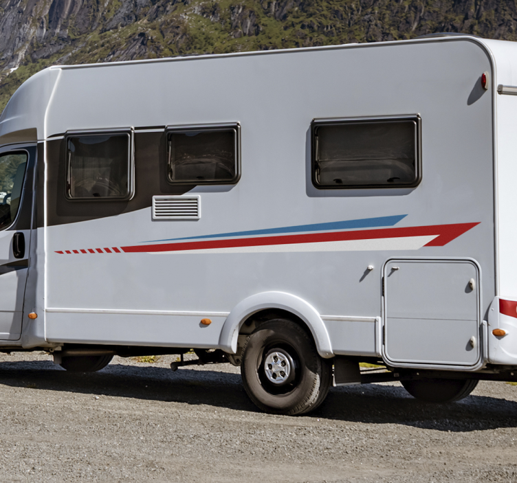 Stran s črtami nalepka za prikolice - TenStickers