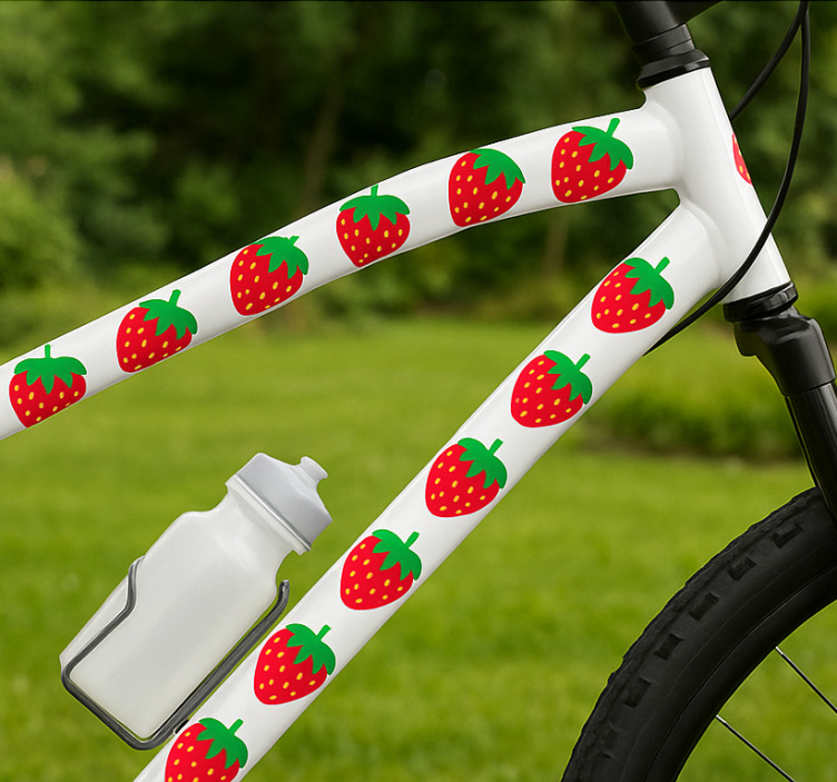 Strawberry pattern nalepka za kolo - TenStickers