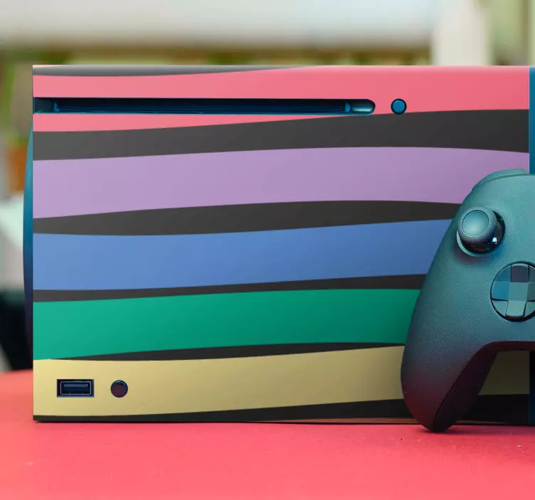 Striped colorful cover nalepka za xbox - TenStickers