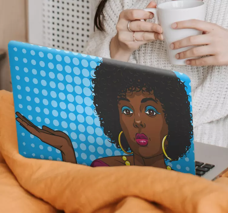 Stylish woman portrait nalepka za prenosnik - TenStickers