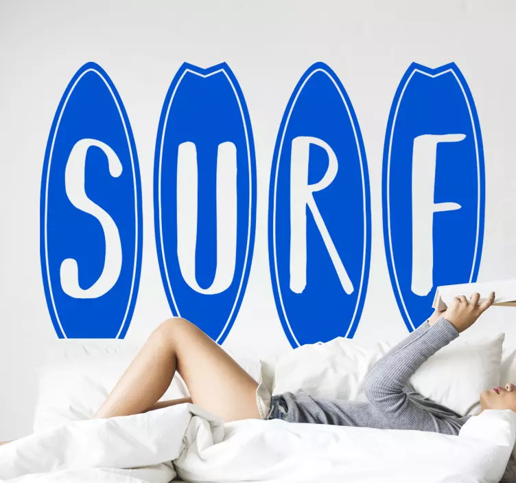 Surfati v nalepki za deske za surfanje - TenStickers