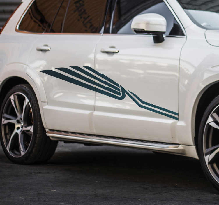 Nalepka za avtomobil na svetlo modri črti - TenStickers