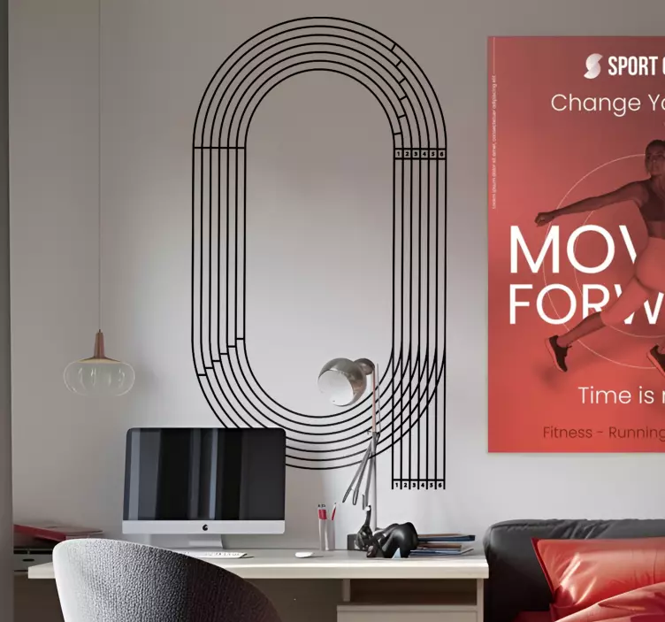 Tekaška steza Olimpijske športne nalepke - TenStickers