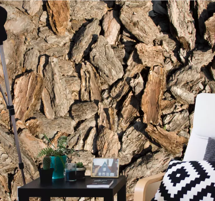 Teksturirano ozadje lubja nalepka za dnevno sobo - TenStickers