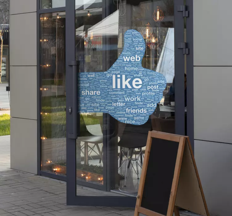 Thum up spletni medijski nalepki - TenStickers