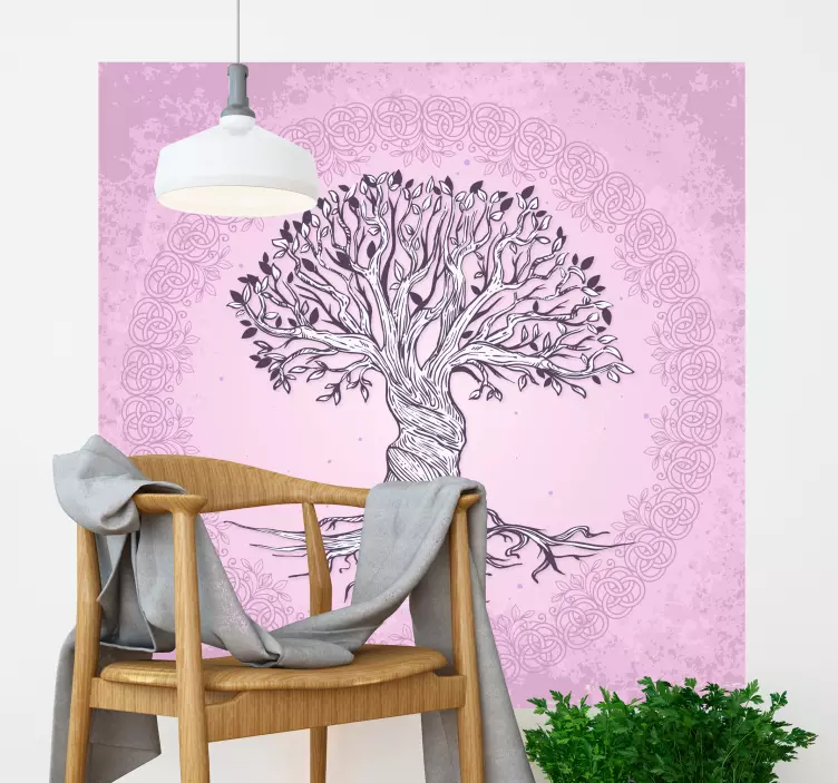 Tree roots design naravna nalepka - TenStickers