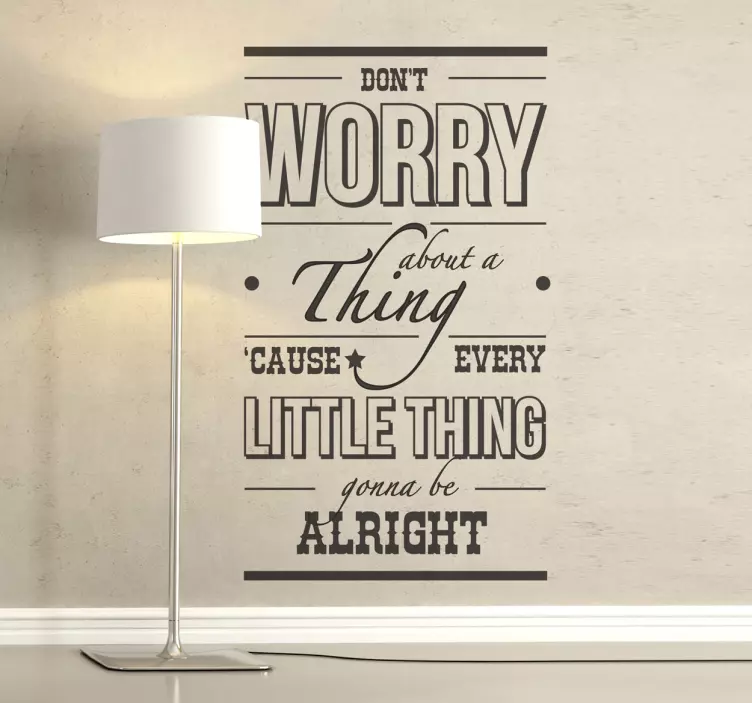 Tri majhne ptice bob marley stenske nalepke - TenStickers