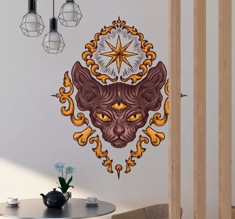 Nalepka za tri oči z mačkami - TenStickers