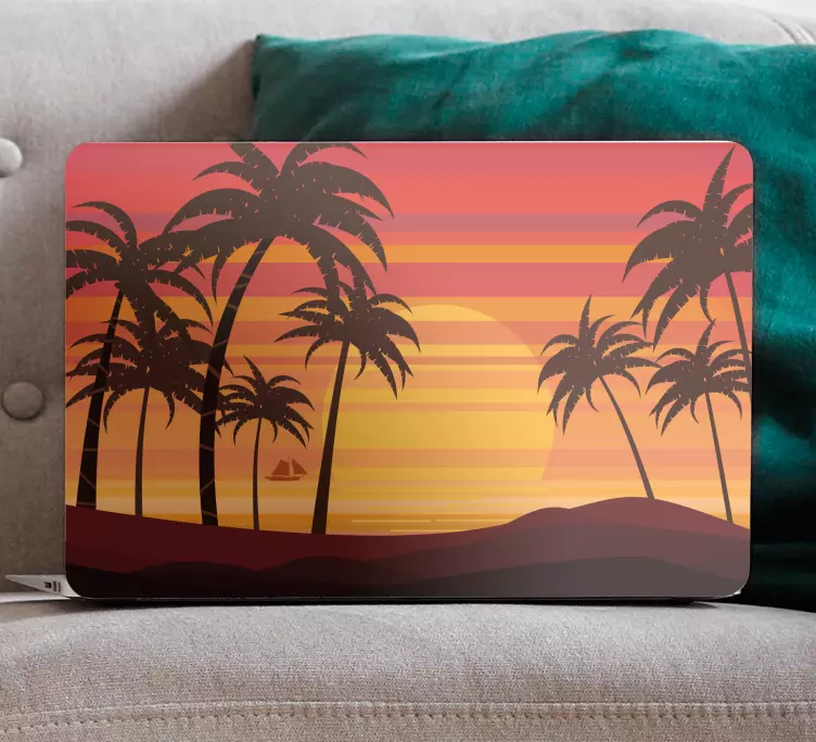 Tropical evening scenery nalepka za prenosnik - TenStickers