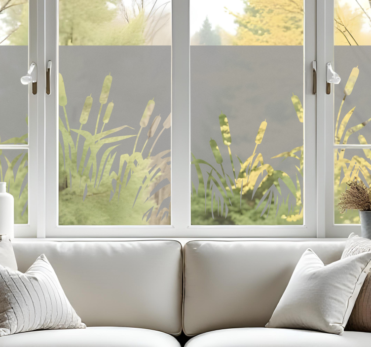 Trsje in trave nalepka za okno - TenStickers