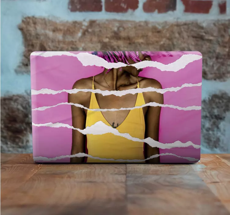 Učinek raztrganega papirja nalepka za prenosnik - TenStickers