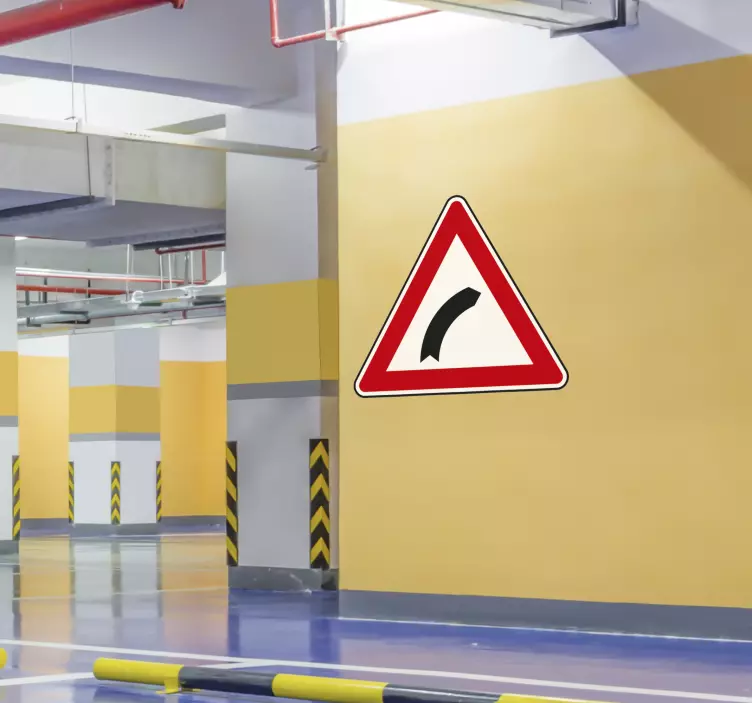 Ukrivljen smernik nalepka živali - TenStickers