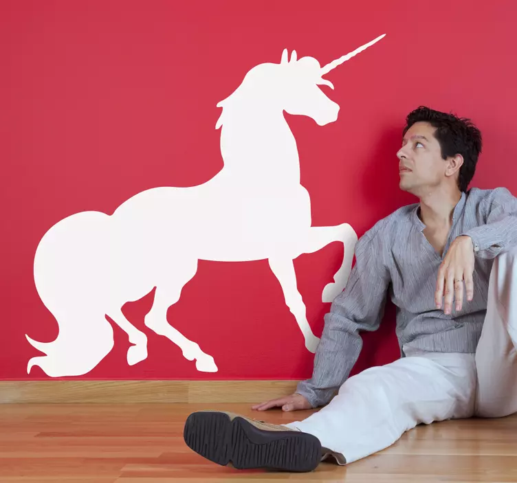 Unicorn silhueta stenske nalepke - TenStickers