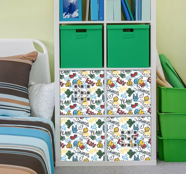 Urbani grafiti doodle nalepka za pohištvo - TenStickers