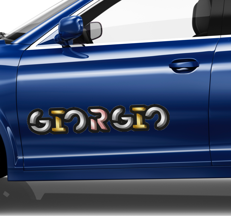 Ustvarjanje personaliziranega imena nalepka za avto - TenStickers