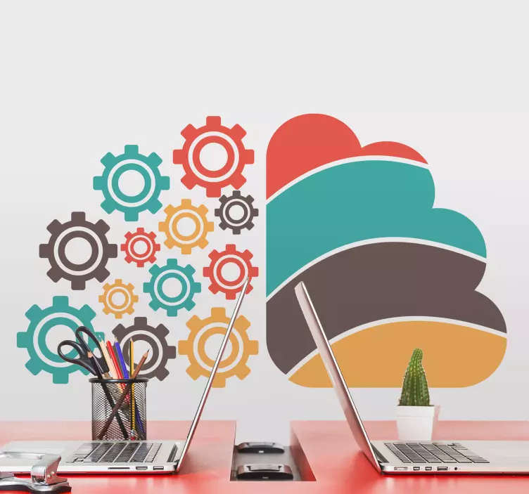 Nalepka za večbarvno opremo za možgane - TenStickers