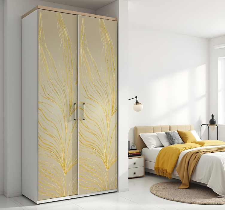 Velik zlati efektni list Nalepka za pohištvo - TenStickers