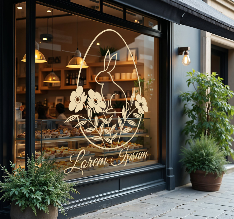 Velikonočno besedilo po meri nalepka za izložbe - TenStickers