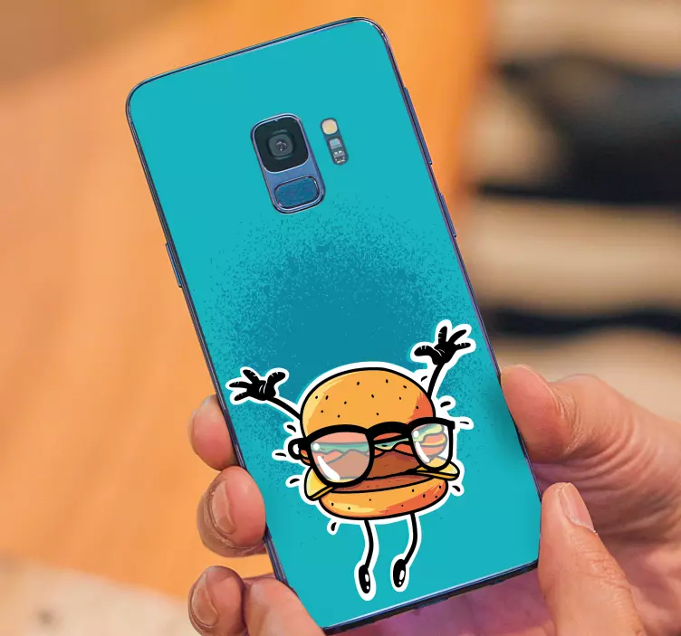 Vesel burger nalepka Samsung - TenStickers