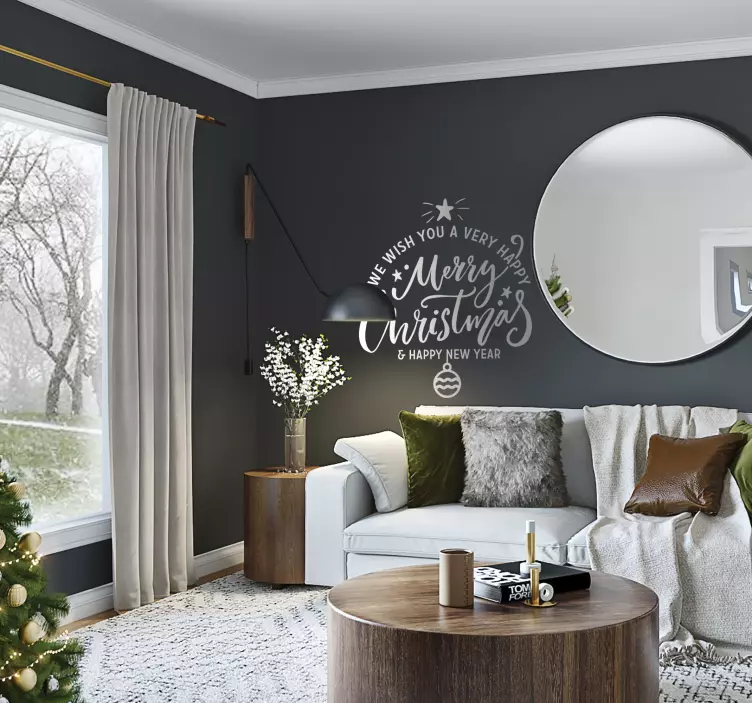 Joyful holiday greetings božična nalepka - TenStickers