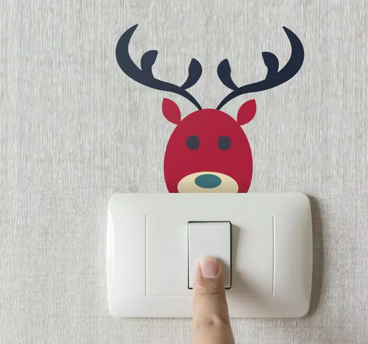 Božična nalepka veselja in severnih jelenov - TenStickers