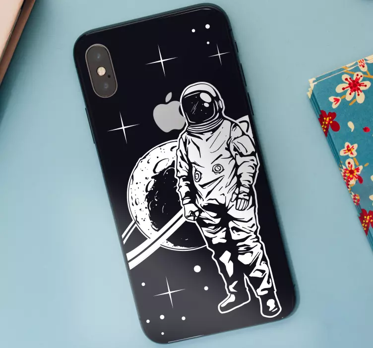 Astronaut space scene nalepka živali - TenStickers