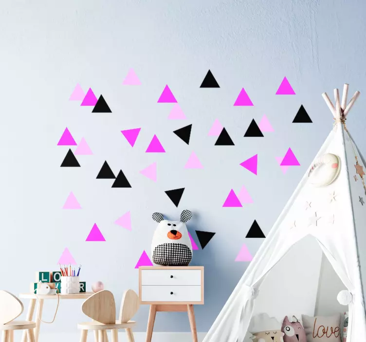 Vibrant triangular arrangement geometrijska nalepka - TenStickers