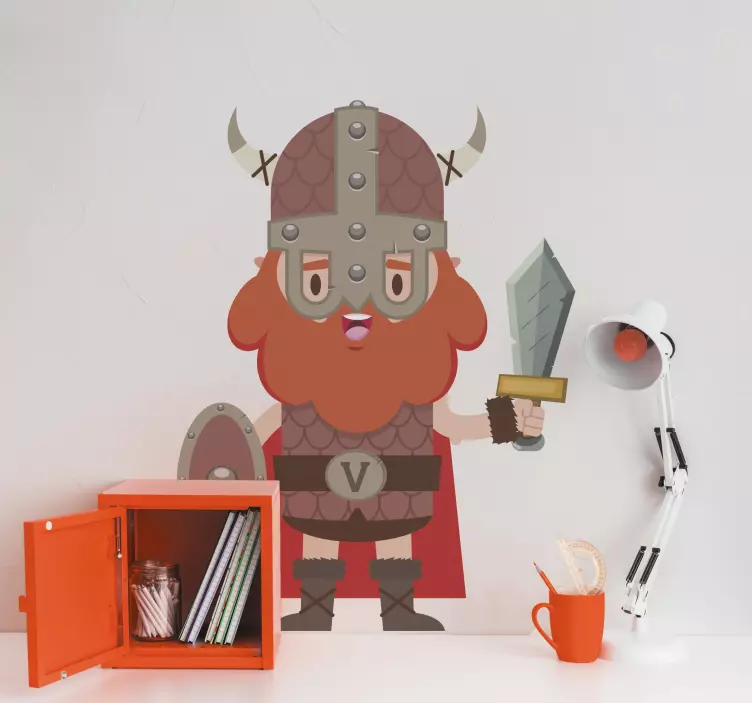 Viking warrior character nalepka živali - TenStickers