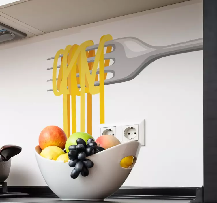 Vilice z nalepko za špagete - TenStickers