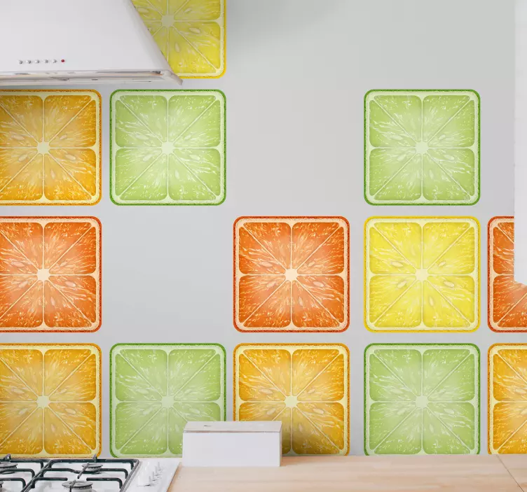 Vinilna nalepka iz barvnih citrusov - TenStickers