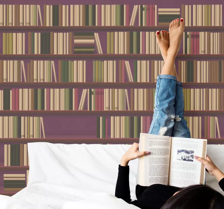 Vintage knjižne omare vintage nalepke - TenStickers