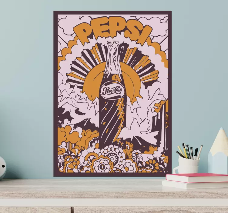 Vintage soda artwork nalepka z živalmi - TenStickers