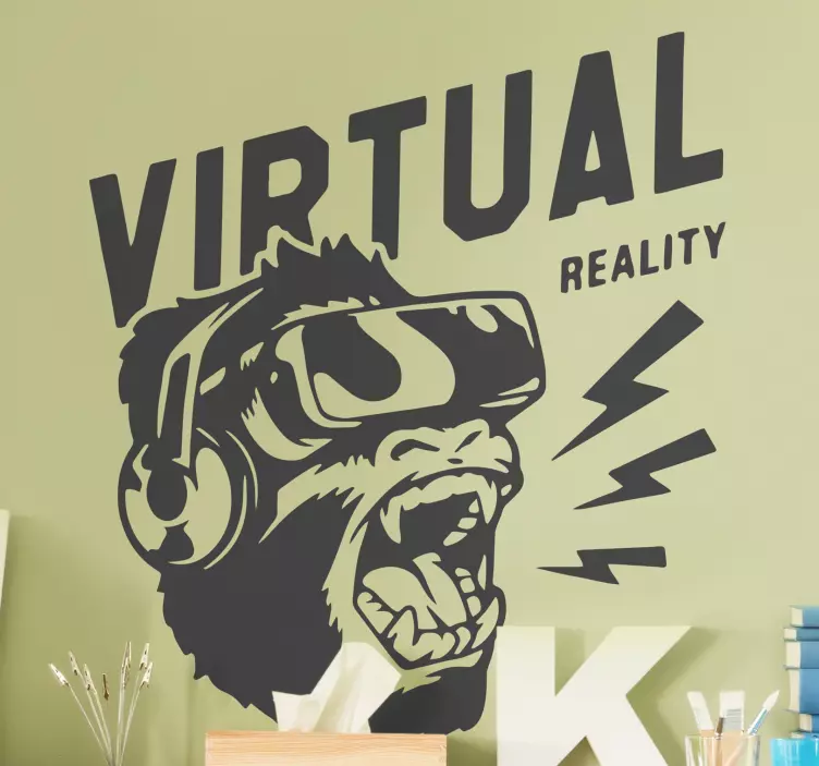 Virtual reality monkey nalepka za živali - TenStickers