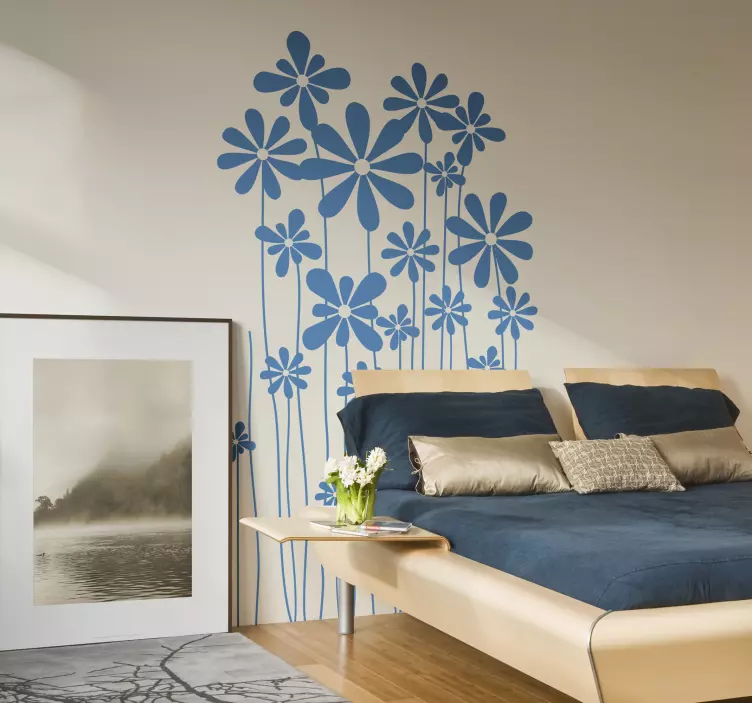 Visoki stojalo na steni marjetice - TenStickers