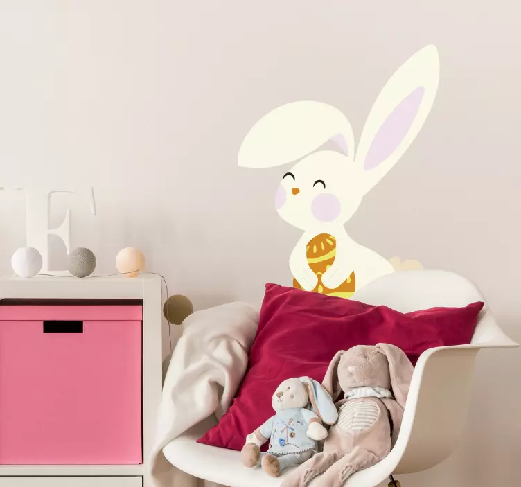 Vzhodni zajec praznična nalepka - TenStickers