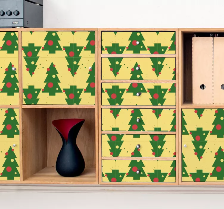 Vzorec božičnega drevesca nalepka dogodka - TenStickers