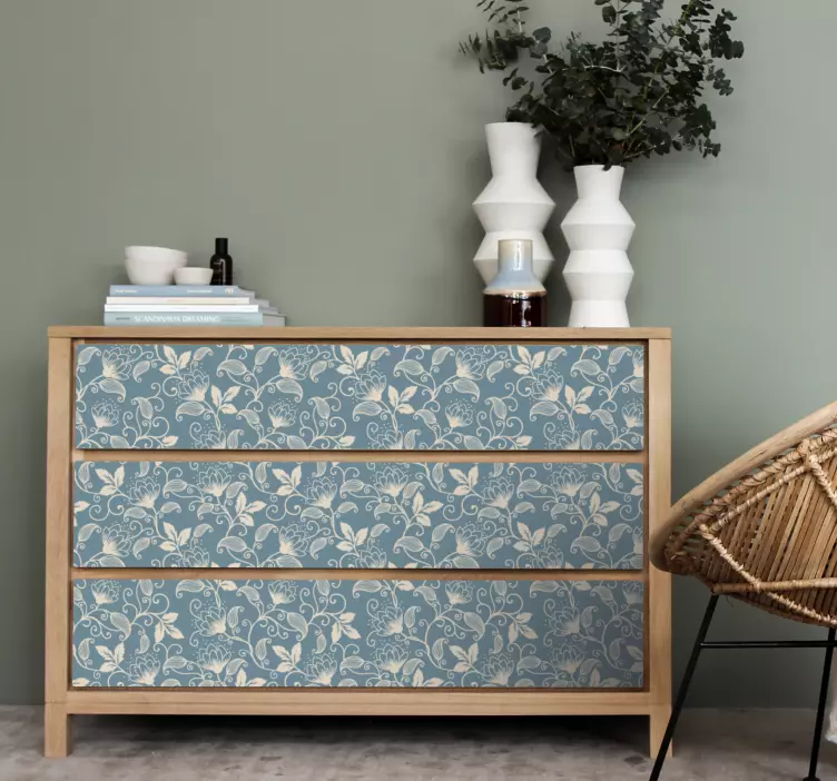 Vzorec cvetličnega motiva nalepka narave - TenStickers