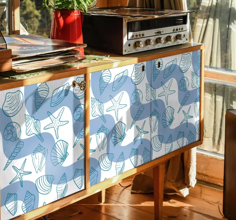 Vzorec morskih školjk nalepka živali - TenStickers