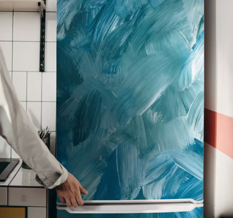 Vzorec s krtačeno barvo nalepka za hladilnik - TenStickers