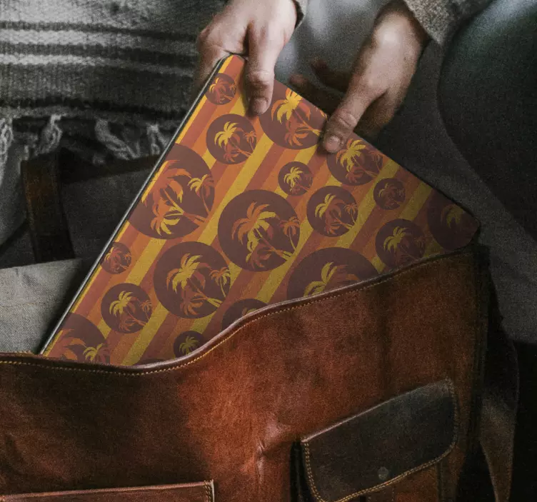 Vzorec tropske palme nalepka za prenosnik - TenStickers