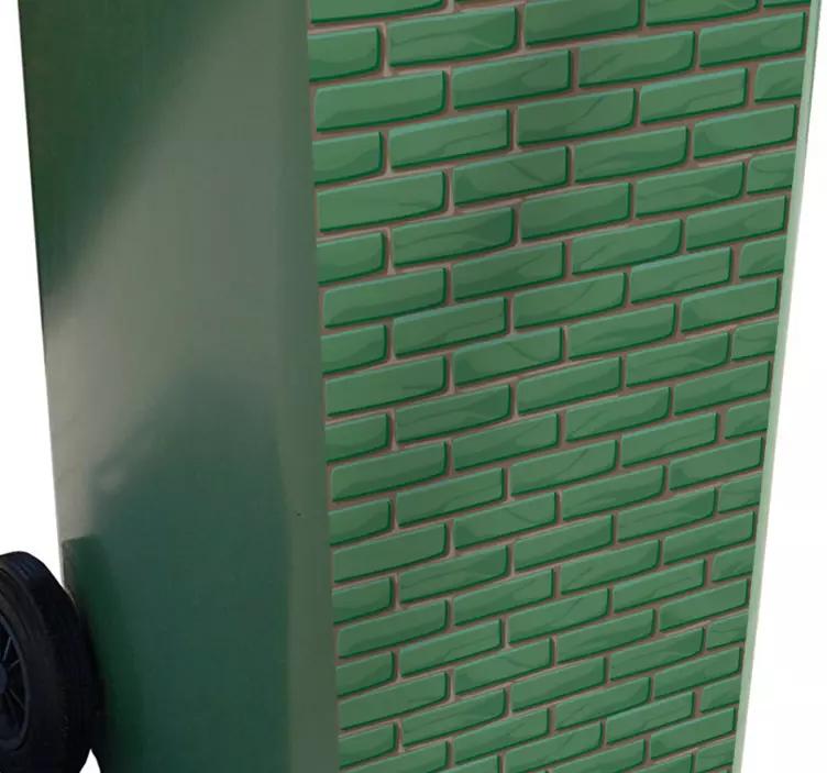 Vzorec zelene opeke nalepka za posodo - TenStickers