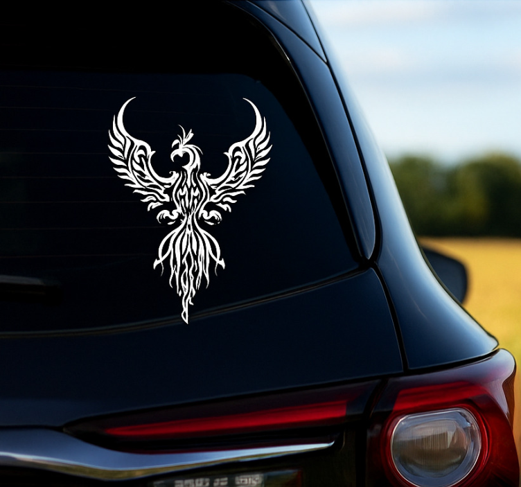 White phoenix vinyl sticker nalepka za avto - TenStickers