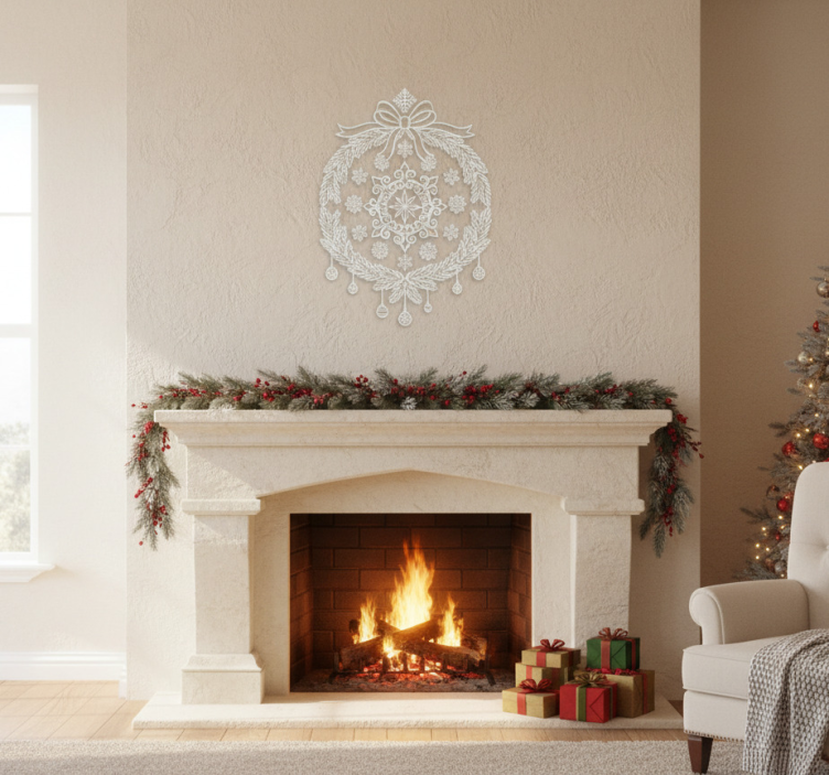 Window decals white božična nalepka - TenStickers